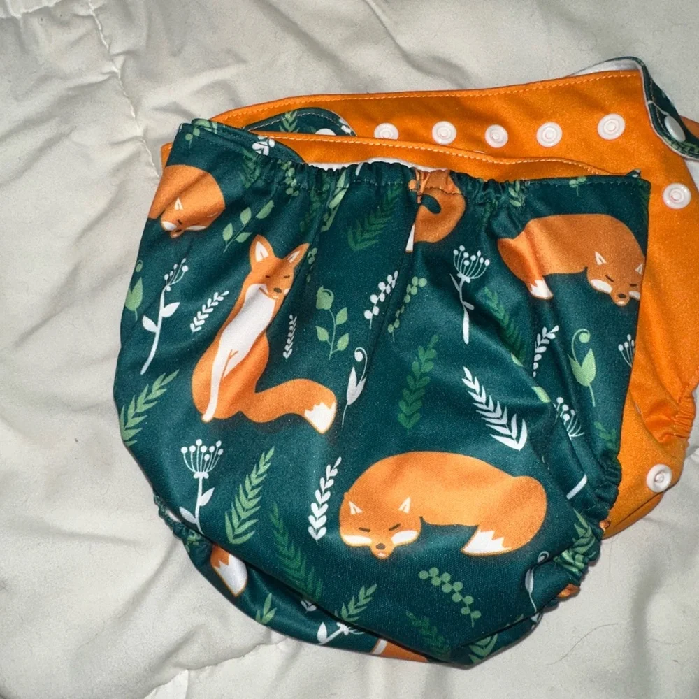Happy Flute reusable cloth pocket diapers x2